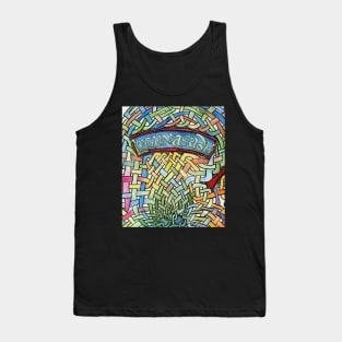 Lughnasadh with Knotwork Background Tank Top